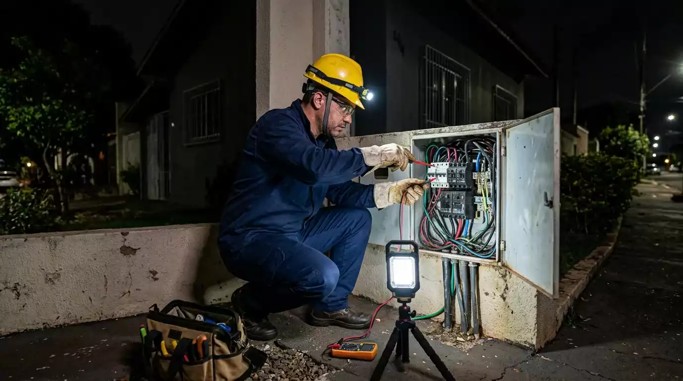 Instalação elétrica residencial segura realizada por profissional qualificado em Campo Grande