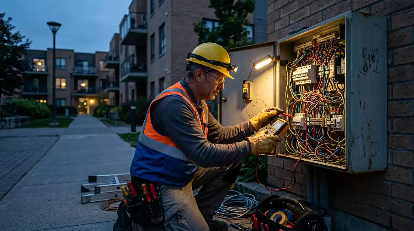 Eletricista realizando orçamento para elétrica residencial em Campo Grande