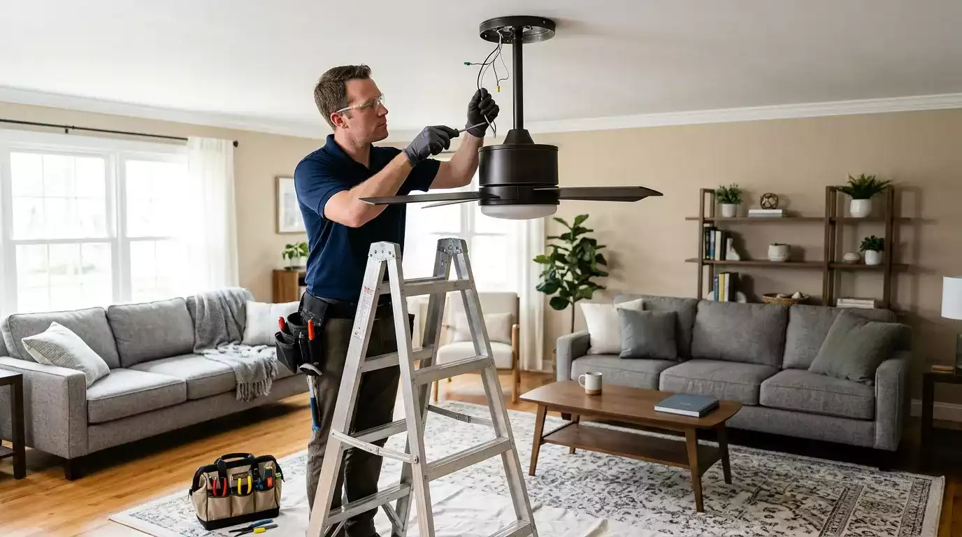 Quadro elétrico industrial com componentes de proteção