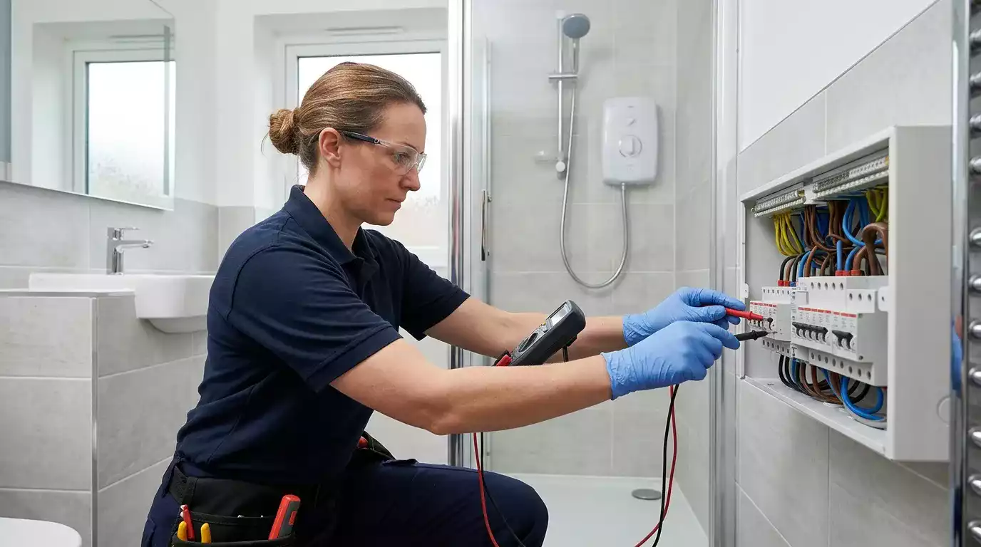 Quadro elétrico sendo reparado por eletricista qualificado em Campo Grande