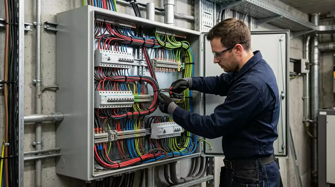 Verificação de dispositivos de proteção elétrica em loja