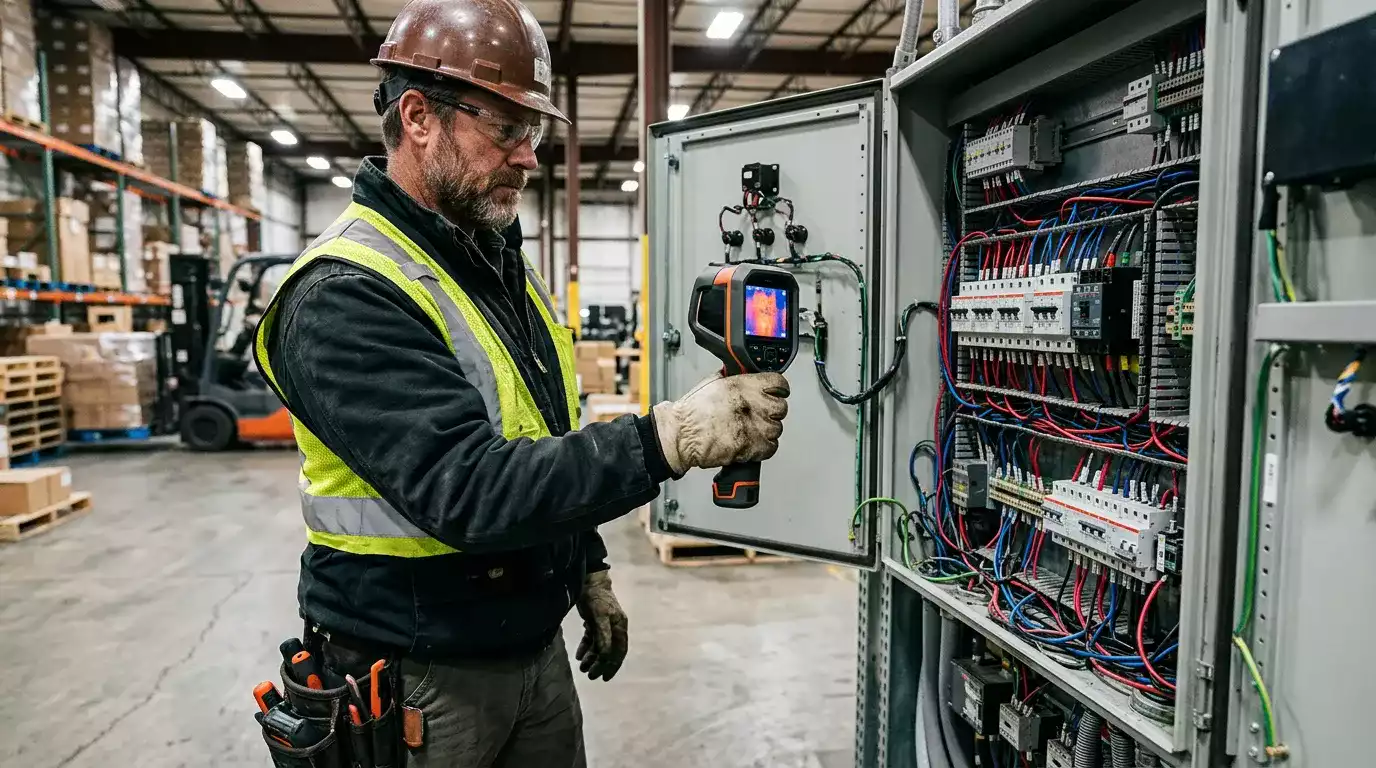 Instalação elétrica segura em lavanderia com proteção contra umidade