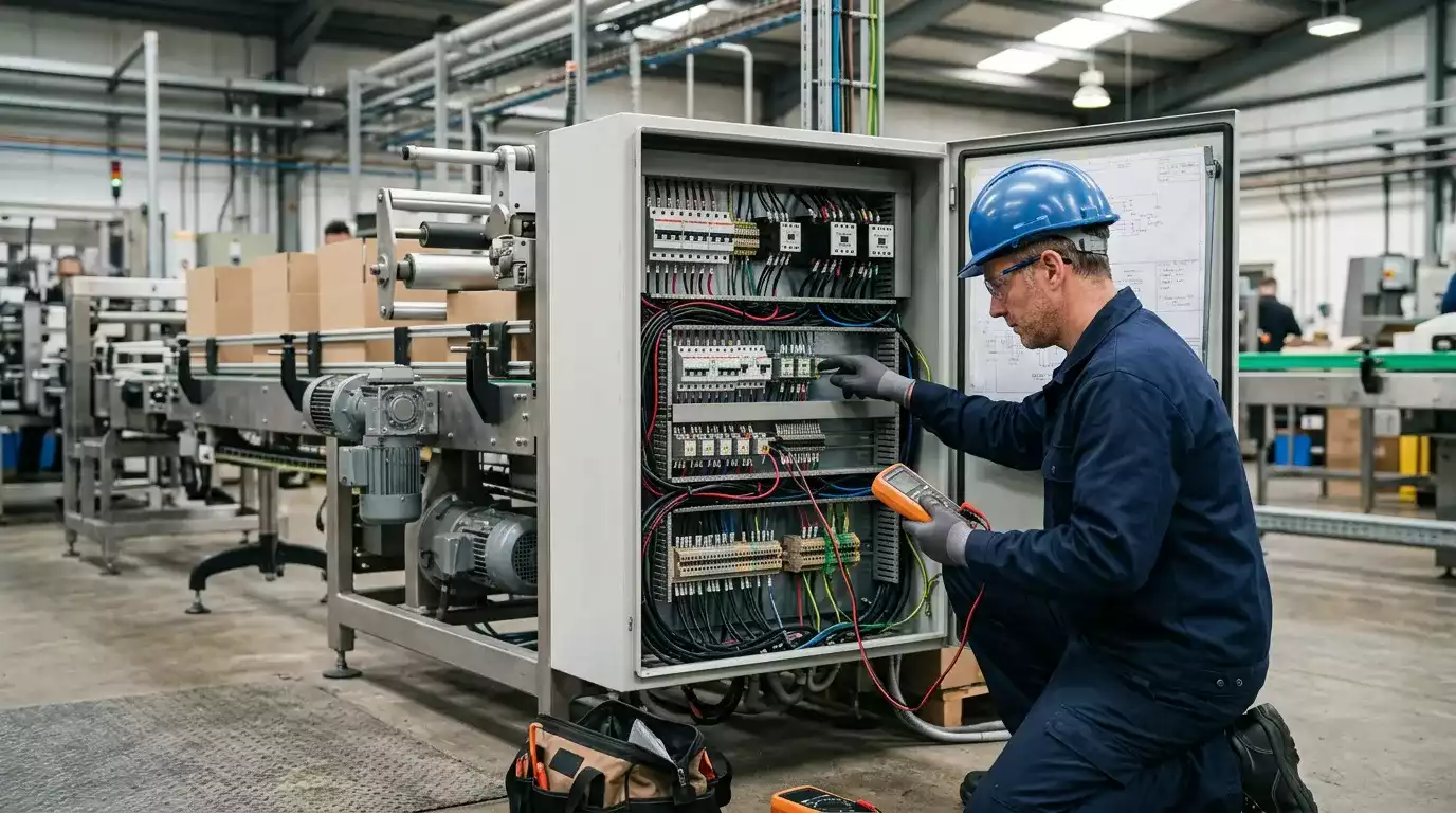 Disjuntores e dispositivos de proteção em quadro elétrico residencial