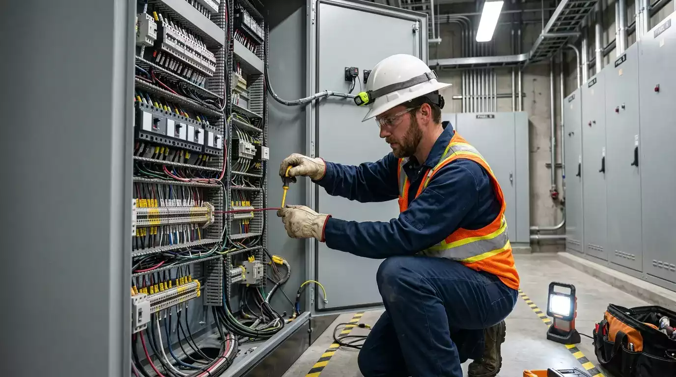 Manutenção preventiva em sistema elétrico residencial