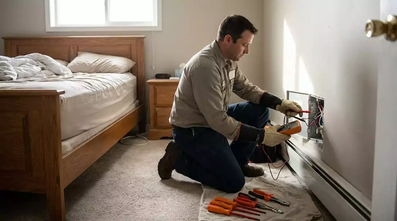 Serviço profissional de eletricista residencial